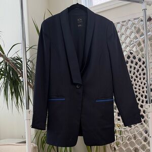 Armani Exchange navy Blazer with Blue Accents